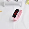 cheap silicone digital watch new fashion rectangle shape led display digital movement men sports silicone watch