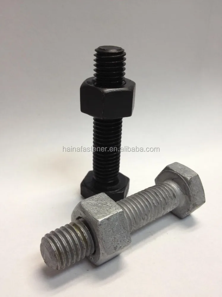 astm a320 b7 stud bolt with a194 2h heavy hex nut