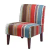 Colorful Fabric Low Back Kitchen Chair Countryside Fashion Dinette Dining Chair Classic Restaurant Coffee Chair