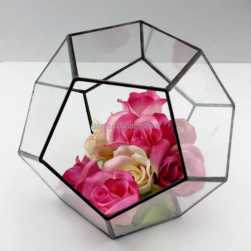 3d en forme de vase en verre géométrique air terrarium géométrique vase
