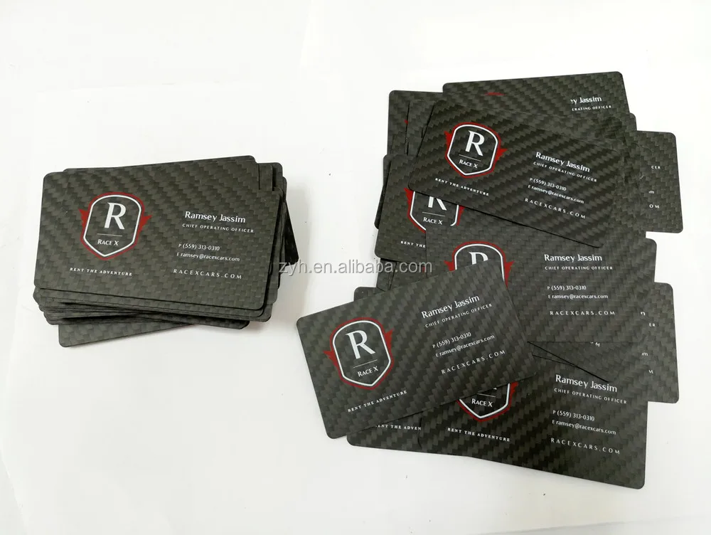 Special material Fashion looking carbon fiber card metal business card in blanks 0.2-1mm