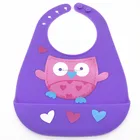 Custom Food Grade Waterproof Baby Silicone Bib Easy Washable Food Catcher Silicone Bibs