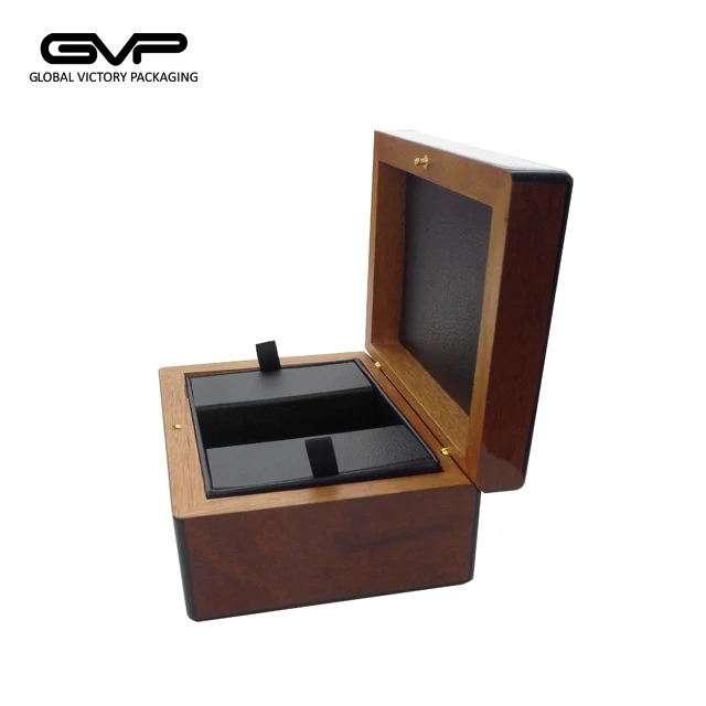 high quality luxury square shape wood wrist watch custom box