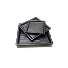 2018 Matt Various Designs Disposable Black Square Melamine Dinner Plates for Restaurant