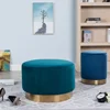 Wholesale Amazon Velvet Ottoman Footstool for Living Room, Big Ottoman Footrest, Fabric Pouf
