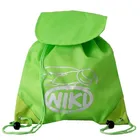 Promotional Silver Printing Bag drawstring backpack custom With Flap