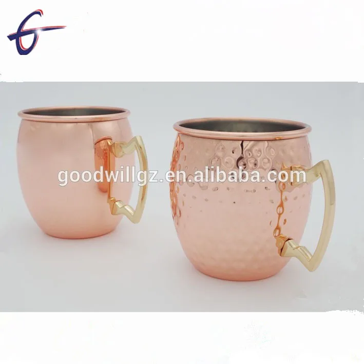Manufacturer modern hammered gold moscow mule cocktail copper mugs with good price