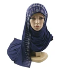 Customization wholesale new design new arrival jersey cotton hijab with DMC stone design graceful for muslim women