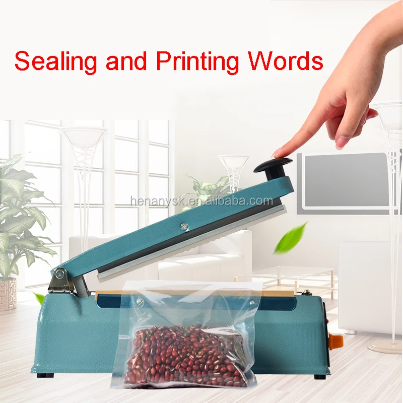 Manual Plastic Bag Sealing Sealer Former Packaging Machinery With Printing Words Function