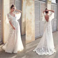 

Fashion White V-neck Fishtail Hem Women Lace Bodycon Dress