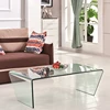 Wholesale Cheap New Model empered Hot Bent Square Glass coffee tables centre tables designs