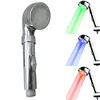 WATER PRESSURE POWERED 3 COLORS RGB HAND SHOWER HEAD WITH ENERGY SAVING FUNCTION 8008-C23