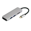 2019 Wholesale Multiport Type C Dock USB C to USB Adapter Hub 5 in 1 for Macbook