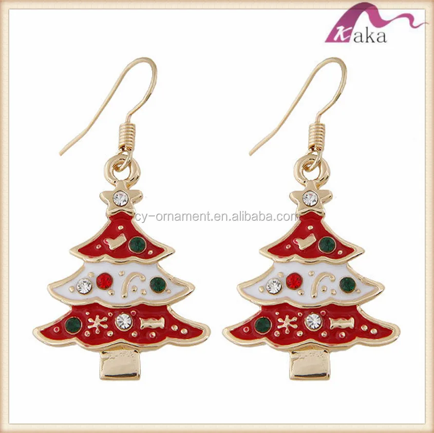 tree earring for women cute classic christmas tree earrings