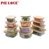 New design Borosilicate Glass Food Storage Container with Airtight Bamboo lid/Bento Lunch Box