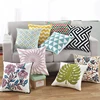 100% cotton canvas wholesale ready made 16 color geometry designs decorative Embroidered cushion cover