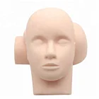 Professional training grafting eyelashes tool silicone mannequin flat head model