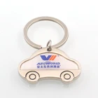 Car Accessory Promotion Auto Shape Metal Keychain With Print Logo