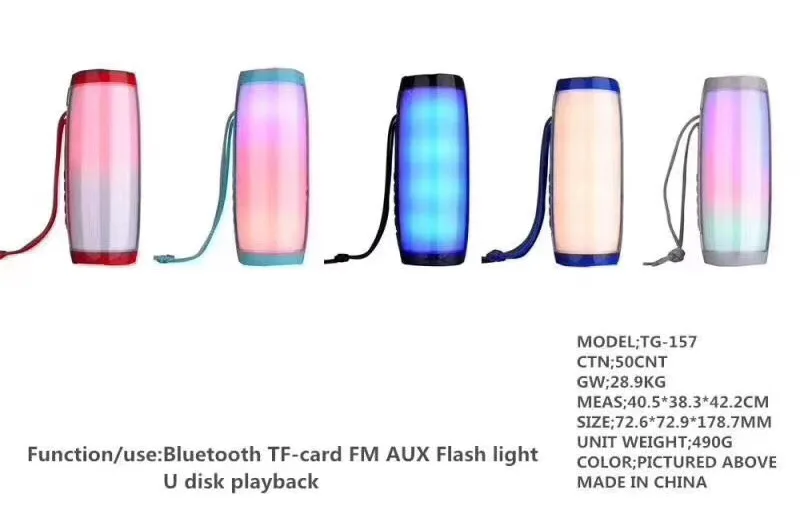 Speaker with Loud Stereo Sound and LED light Hi-Fi wireless bluetooth speakers for Mobile Phone - ANKUX.COM