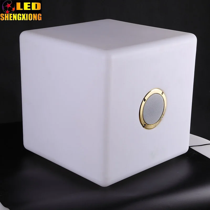 plastic Colorful wireless led cube blue tooth speaker with remote control - ANKUX.COM