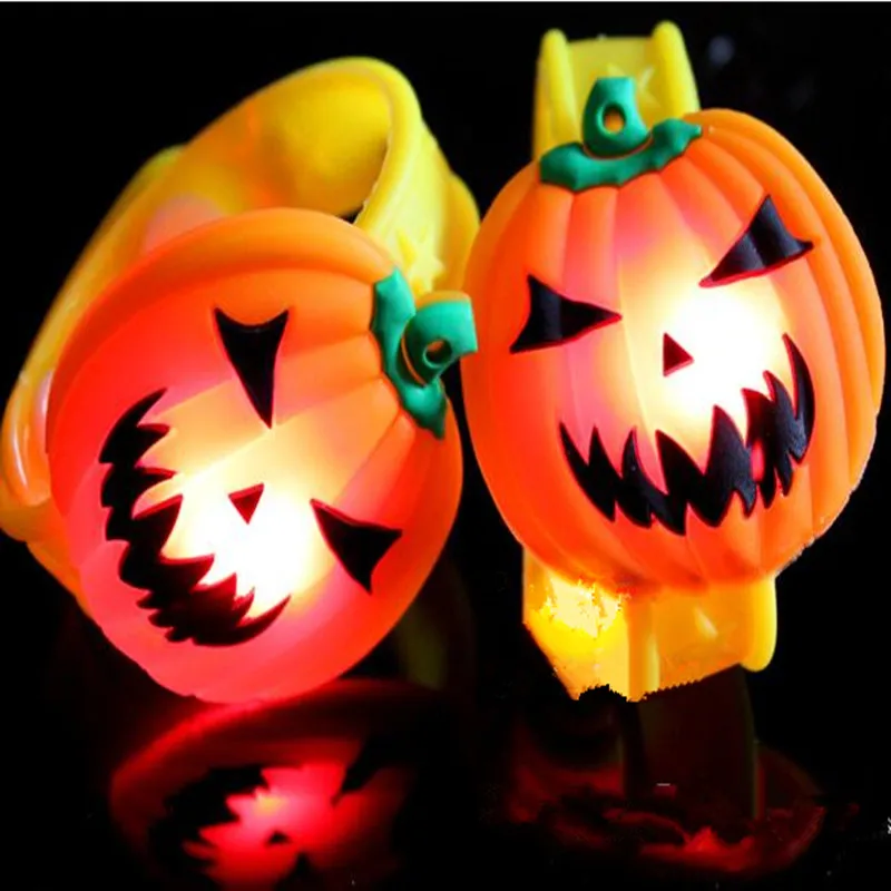 halloween pumpkin luminous hand ring flash bracelet led luminous