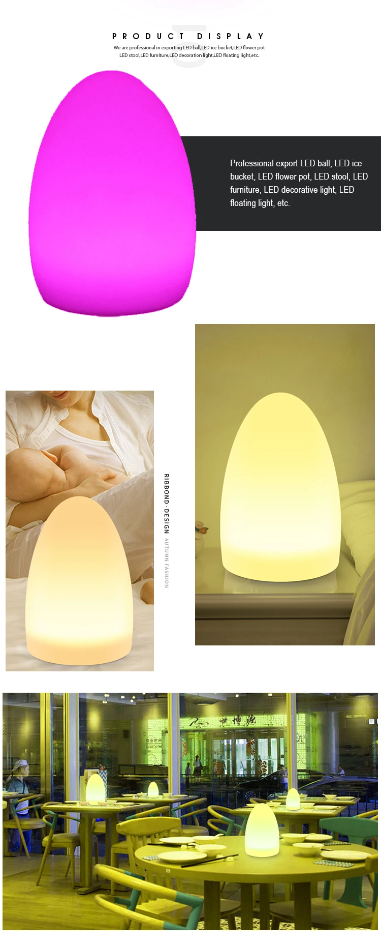 New style portable luminaire computer led egg table lamp - ANKUX.COM