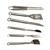 BBQ Grill Tools Set-Heavy Duty Stainless-Steel Barbecue Grilling Utensils - Spatula, Tongs, Fork, Knife, Brush and Basting Brush