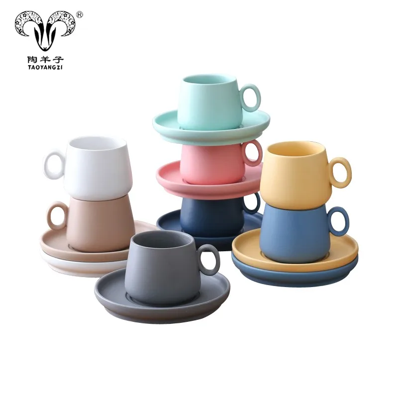 ceramic mug printed logo coffee cups with handle for home gift