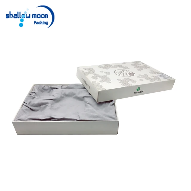 matte white linen paper box