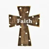 Wholesale Wooden Cross Hanging Standing Wall Plaques Religious Products for Novelty Christian Gifts with Word Faith