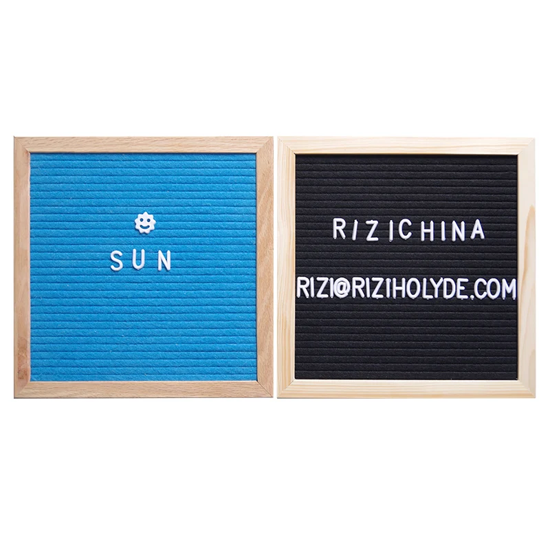 Hot Sale Home wedding Gift Decorative Creative changeable Sign slotted customized Felt Message Letter Board With Wooden Frame