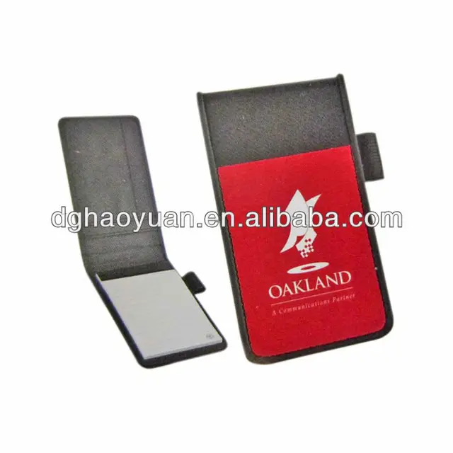 leather handy jotter notepad with pen