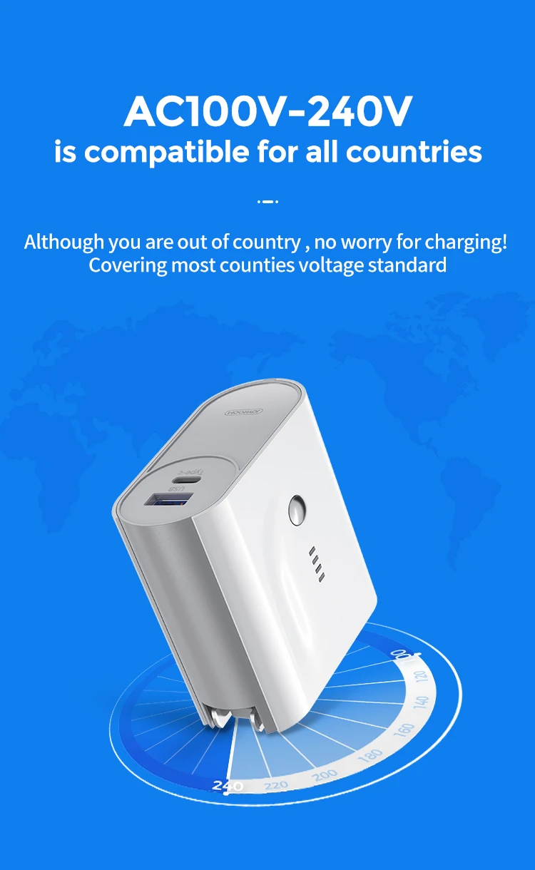 Joyroom new products dual usb output mobile power bank with wall portable charger - ANKUX.COM
