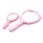 custom cheap plastic princess hand held mirror