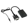 VGA to HDMI Converter 1080P HD Plug and Play with Audio VGA to HDMI AV Video Cable Adapter for PC Laptop to Monitor TV