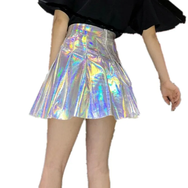 Silver Women High Waist Flare Pu Leather Pleated Skirts Sexy Club Party Mini Skirt Female Y10722
Silver Women High Waist Flare Pu Leather Pleated Skirts Sexy Club Party Mini Skirt Female Y10722