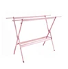 Folding and expandable metal X type hanging clothes rack clothes drying rack with shoes rack