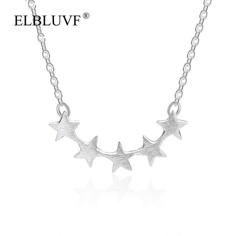 ELBLUVF Free Shipping Women Jewelry 925 Sterling Silver Simple Lucky Star Necklace 
ELBLUVF Free Shipping Women Jewelry 925 Sterling Silver Simple Lucky Star Necklace