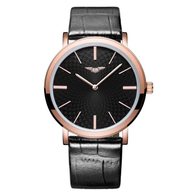 GS19026 Fashion Men Watches Genuine Leather Strap Analog Quartz Business Wristwatch Stick Hour Markers Thin and Simple
GS19026 Fashion Men Watches Genuine Leather Strap Analog Quartz Business Wristwatch Stick Hour Markers Thin and Simple