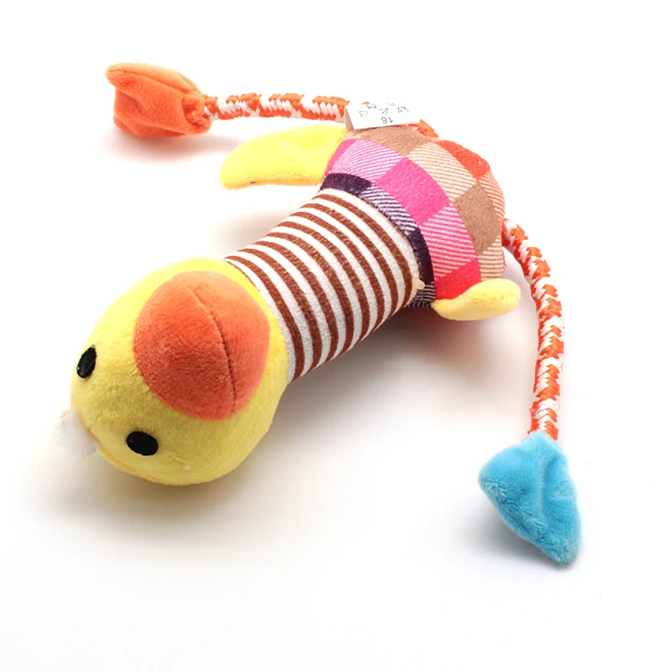 Popular Pet Dog Cat Funny Fleece Durability Plush Dog Toys Squeak Chew Sound Toy Fit for All Pets Duck Plush Toys