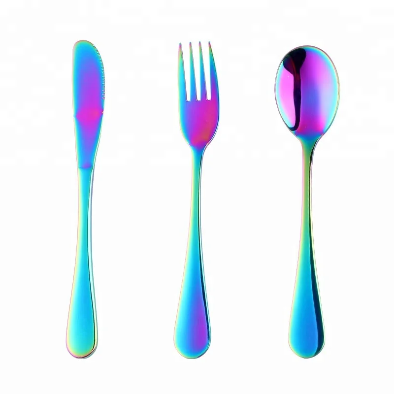 Portable stainless steel kids cutlery set with rainbow gold plate, Rainbow;gold;rose gold
Portable stainless steel kids cutlery set with rainbow gold plate, Rainbow;gold;rose gold