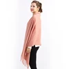 Hot sale luxury design classic light leather pink ladies cashmere wool shawl
