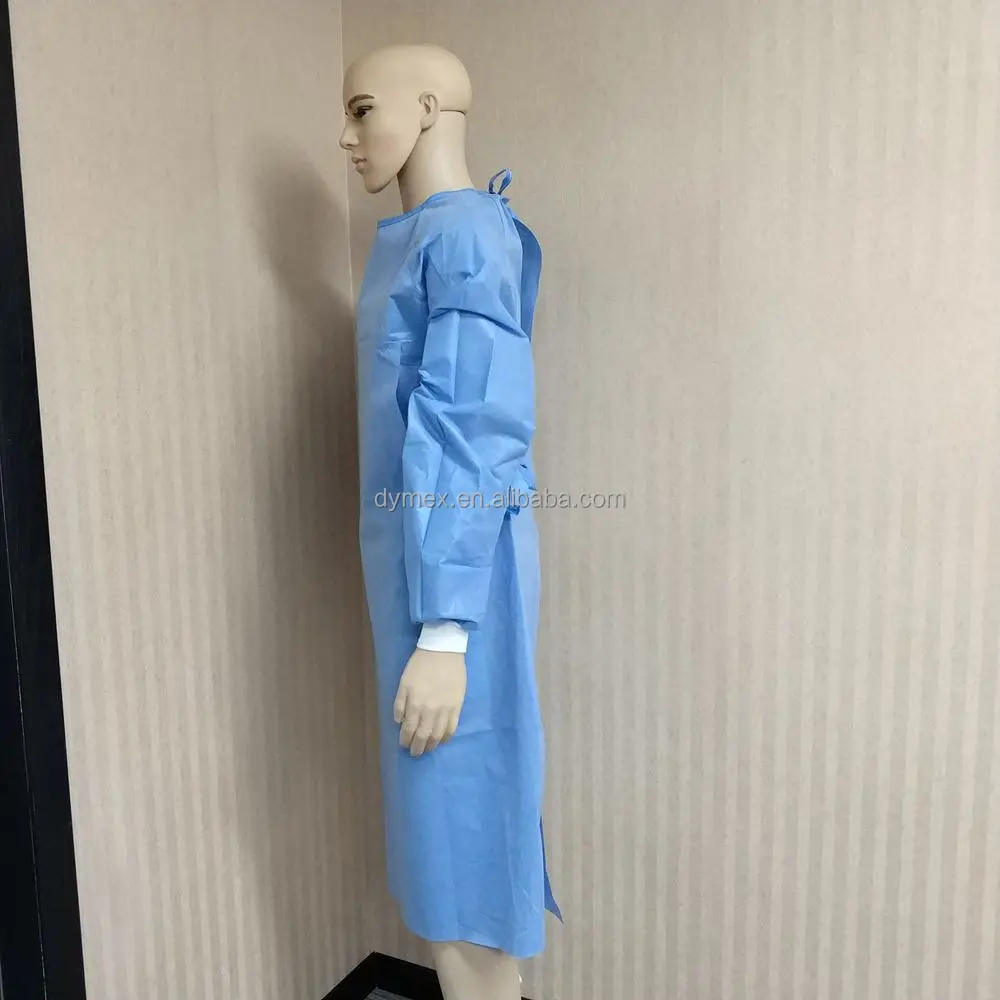 sms surgical gown with knitted cuffs