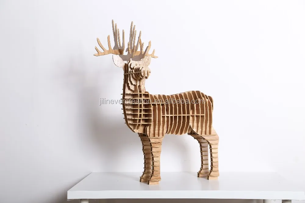 木製家の装飾、 Mdf材羊と鹿の装飾仕入れ・メーカー・工場