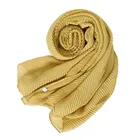 Popular Women Cotton Hijab Scarf Muslim Ripple Wrinkle Scarves for Ladies Girl Wraps Large Pashmina Muffler Shawls
