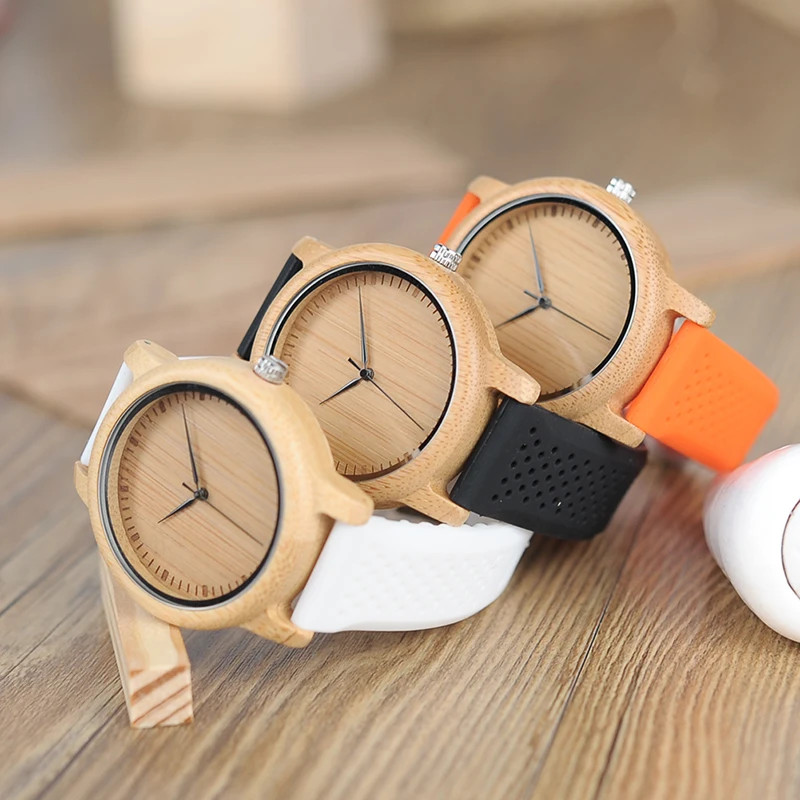 2019 BOBO BIRD wholesale bamboo watch sport natural wood custom logo with Silicone band
2019 BOBO BIRD wholesale bamboo watch sport natural wood custom logo with Silicone band