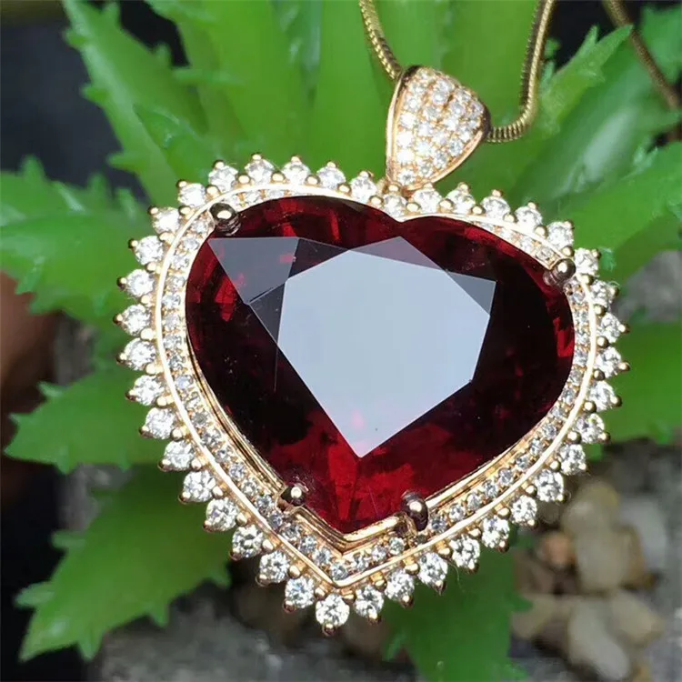 wholesale luxury diamond 20.2ct natural rough tourmaline gemstone big heart shape charm pendant 18k gold jewelry, Red
wholesale luxury diamond 20.2ct natural rough tourmaline gemstone big heart shape charm pendant 18k gold jewelry, Red