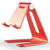 Multiangle foldable kitchen travel desk top bedside metal red cell phone holder stand for note 8 ipad iphone