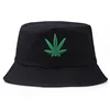 Leaf Embroidery Bucket Hat Men Women Panama Street Bob Hat Summer Bucket Cap Hip Hop Gorros Fishing Fisherman Hat
