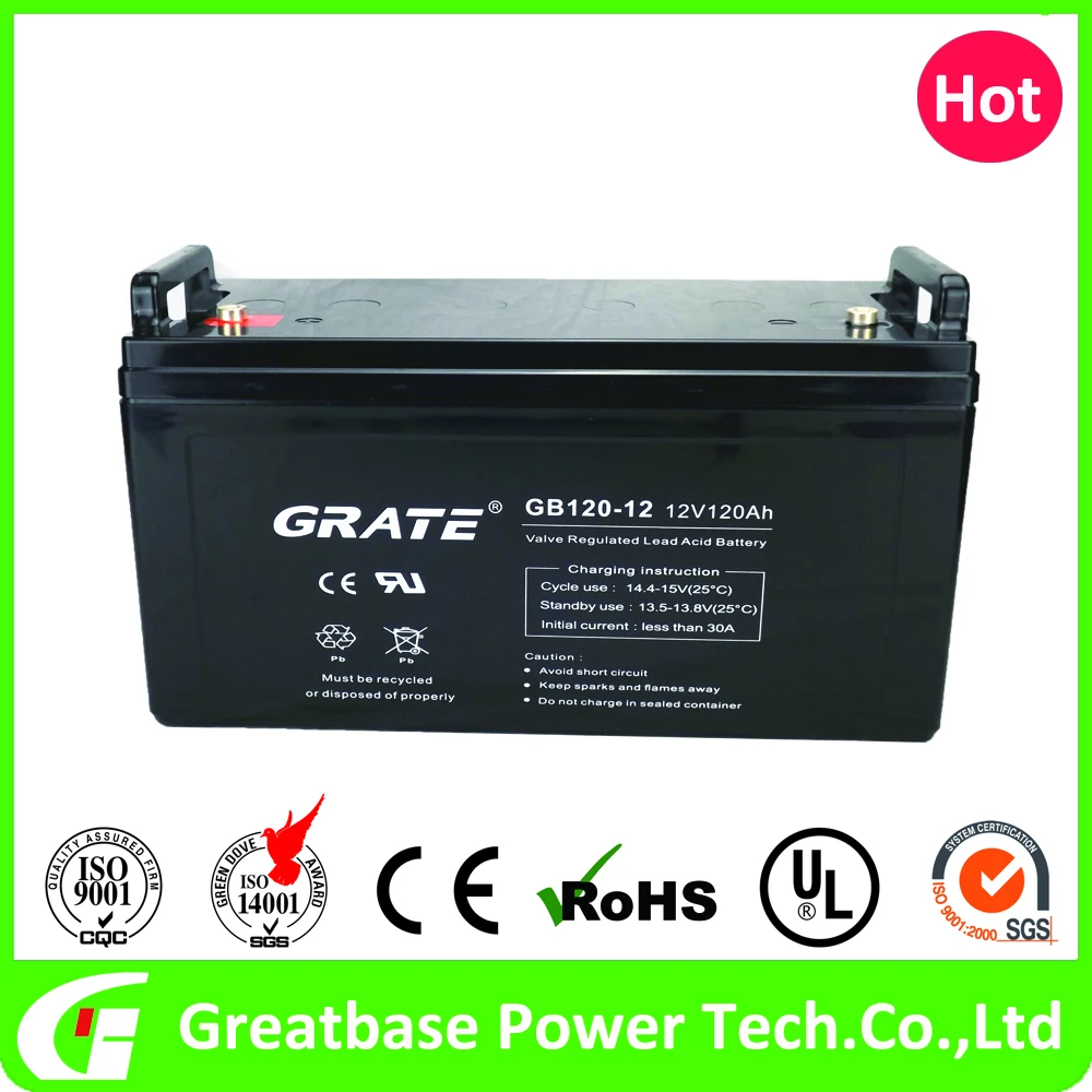 High quality lead acid 12V 120AH Control Equipment Rechargeable UPS battery